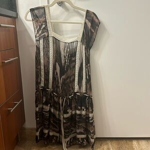 All saints sheer short sleeve dress